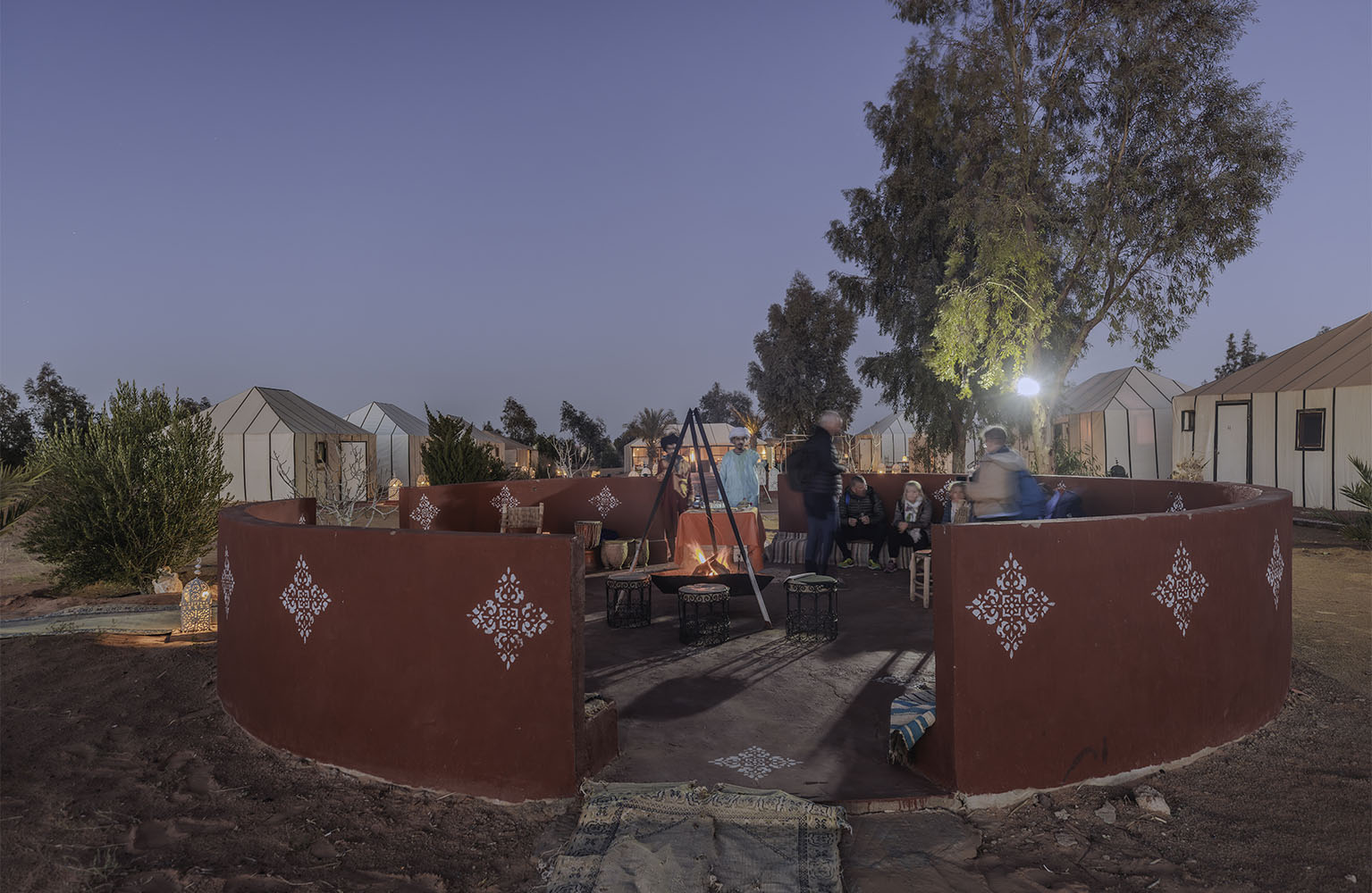 Evening ambiance at Unique Desert Camp